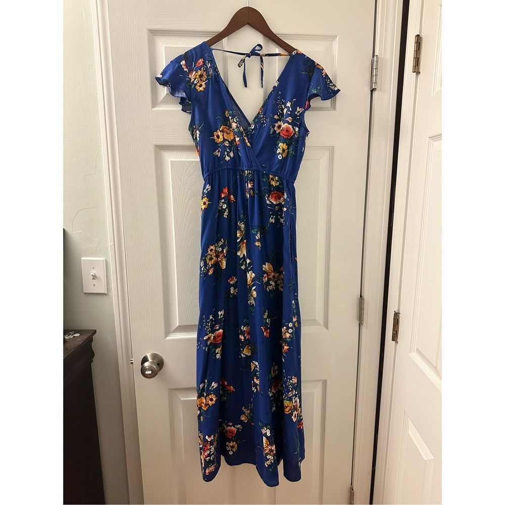 Floral Wrap Style High-Low Dress